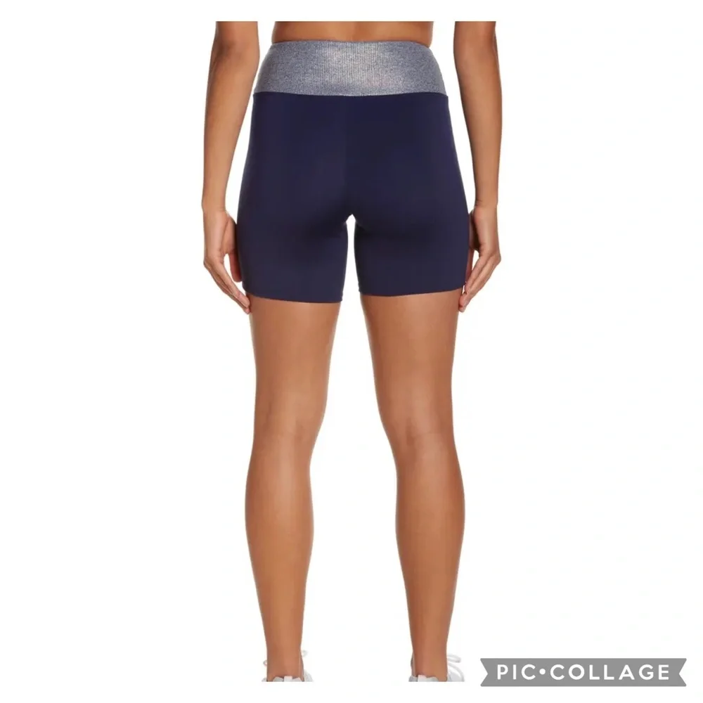 EleVen by Venus Williams Ocean Breeze Bike Short in Blue NWT Workout Gym